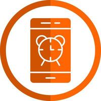 design de ícone de vetor de alarme de smartphone