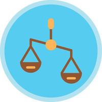 design de ícone de vetor direito de escala de equilíbrio