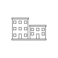 prédio, apartamento, escritório construção ícone vetor