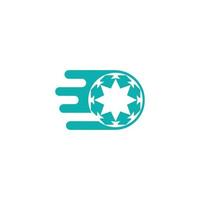 comovente bola logotipo velozes comovente bola ícone Estrela bola vetor