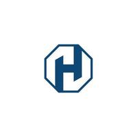 h logotipo h ícone oval cantos simples h logotipo vetor