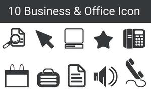o negócio e escritório linha ícones definir. o negócio ícone vetor