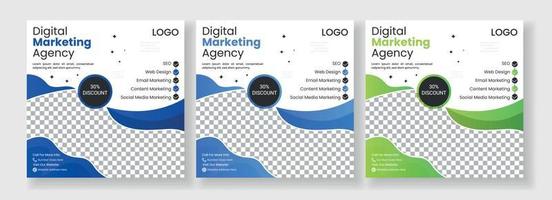 banner de agência de marketing digital para modelo de postagem de mídia social vetor