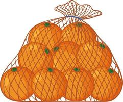 laranjas em estilo cartoon de saco líquido isolado no fundo branco vetor