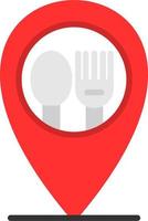 design de ícone de vetor de localização de restaurante