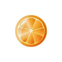 laranja fruta ícone dentro na moda plano estilo isolado em branco fundo. vetor ilustração.
