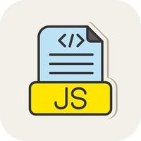 design de ícone de vetor de arquivo javascript