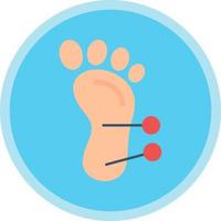 design de ícone de vetor de acupuntura de pé