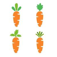 conjunto de ícones de cenoura vetor