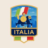 Emblemas do futebol da copa do mundo de Italy vetor