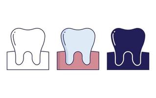 ícone de vetor de dentes