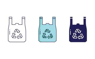 ícone de vetor de saco de plástico