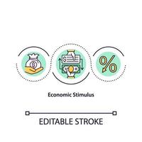 ícone do conceito de estímulo econômico vetor