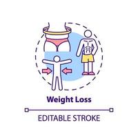 ícone do conceito de perda de peso vetor