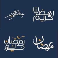 árabe tipografia vetor ilustração para branco caligrafia e laranja Projeto elementos Ramadã kareem desejos.