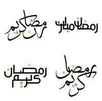 vetor ilustração do Preto Ramadã kareem árabe tipografia para saudações.