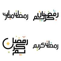 comemoro islâmico jejum mês com Preto Ramadã kareem vetor ilustração dentro árabe.