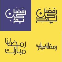 moderno e simples árabe caligrafia pacote para a comemorar a piedosos mês do Ramadã. vetor