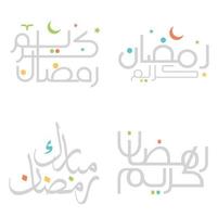 Ramadã kareem vetor Projeto com tradicional árabe caligrafia.