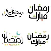 elegante vetor ilustração do Preto Ramadã kareem com islâmico árabe caligrafia.