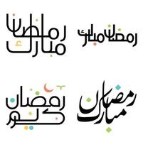 árabe caligrafia vetor ilustração para a comemorar Preto Ramadã kareem.