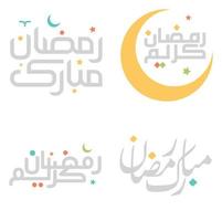vetor ilustração do Ramadã kareem desejos com árabe caligrafia.