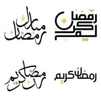 elegante vetor ilustração do Preto Ramadã kareem com islâmico árabe caligrafia Projeto.