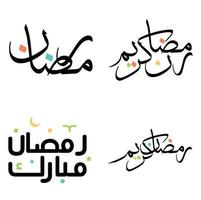 vetor Projeto do Ramadã kareem desejos dentro Preto árabe caligrafia.