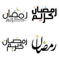vetor ilustração do Preto Ramadã kareem árabe caligrafia para muçulmano celebrações.
