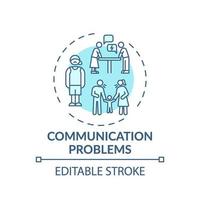 ícone de conceito de problemas de comunicação vetor