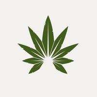 vetor de design de folha de cannabis de logotipo