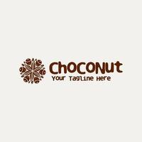 vetor de logotipo de design de choconut exclusivo