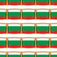 padronizar bolacha com bandeira país Bulgária dentro saboroso bolacha vetor