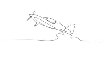 contínuo linha arte ou 1 linha aeronave desenhando para vetor ilustração, o negócio transporte. transporte dentro a ar. gráfico Projeto moderno contínuo linha desenhando