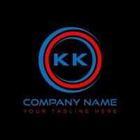 kk carta logotipo criativo Projeto. kk único Projeto. vetor