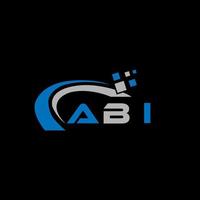 design criativo do logotipo da carta abi. abi design exclusivo. vetor