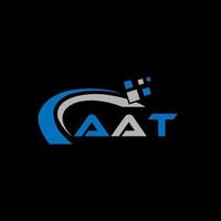 design criativo do logotipo da carta aat. um design exclusivo. vetor