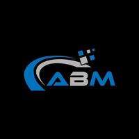 design criativo do logotipo da carta abm. Abm design exclusivo. vetor