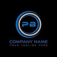 pb carta logotipo criativo Projeto. pb único Projeto. vetor
