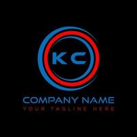 kc carta logotipo criativo Projeto. kc único Projeto. vetor