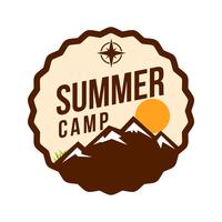 Emblema de remendo de acampamento de verão vetor