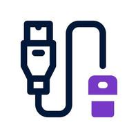 cabo USB ícone para seu local na rede Internet, móvel, apresentação, e logotipo Projeto. vetor