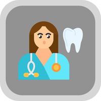 design de ícone de vetor de dentista feminino