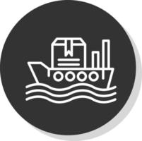 design de ícone de vetor de barco de transporte mundial