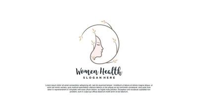 mulher saúde logotipo Projeto inspiração único conceito Prêmio vetor