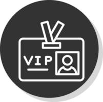 design de ícone de vetor de passe vip