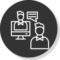 design de ícone de vetor de reunião online