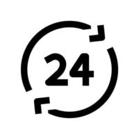 24 horas ícone para seu local na rede Internet, móvel, apresentação, e logotipo Projeto. vetor