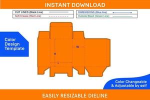 remédio caixa, dobrar topo estalar trava caixa dieline modelo cor Projeto modelo vetor