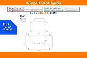 cartão ou ondulado Remessa mailer caixa dieline modelo em branco dieline modelo vetor